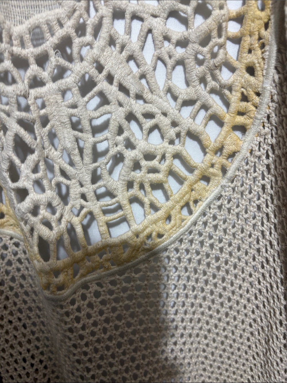 Harley-Davidson Cream Open Weave Fringe Cardigan - Picture 10 of 10